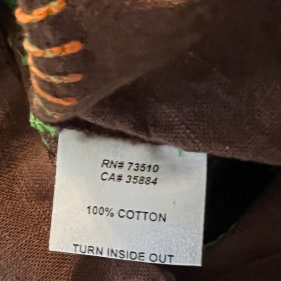 Uncle Frank by Ivy Jane Embroidered Floral XS Dress V-Neck Short Sleeve Cotton - Picture 10 of 10